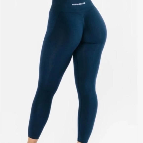 Alphalete Deep Blue Performance Leggings - Picture 1 of 5